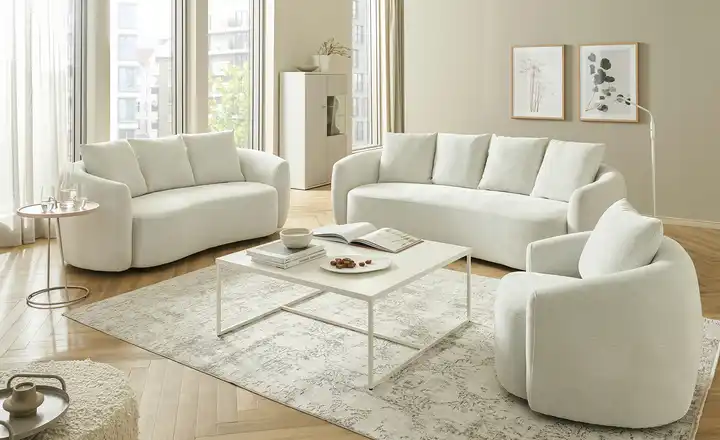 3-Sitzer Sofa Marie in Weiß