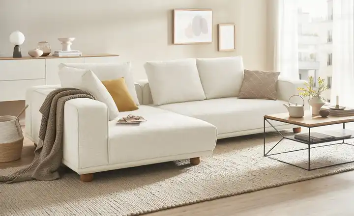 switchEcksofa aus Mikrofaser Cora