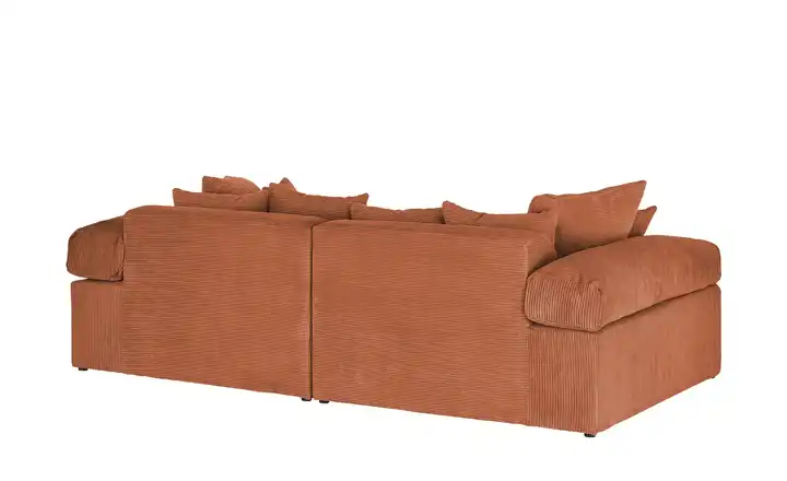 Couch Rostrot Big-Sofa aus Cord in Rostrot von der Marke smart