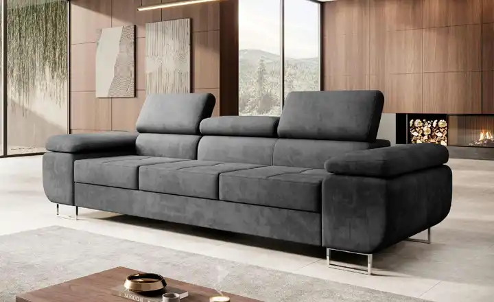 Sofa-Set 3-2-1 Memphis in Anthrazit