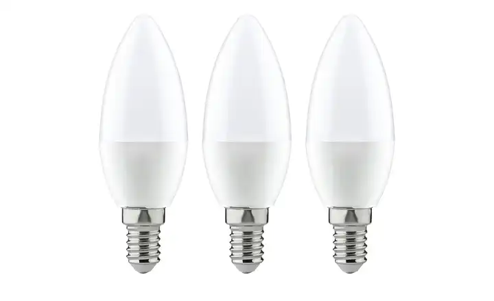 LED 3-er Pack, Kerze E14 4W, 250lm, 2700K