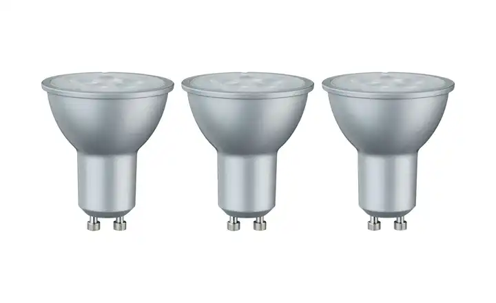 LED 3-er Pack GU10/ 6,5W, silber