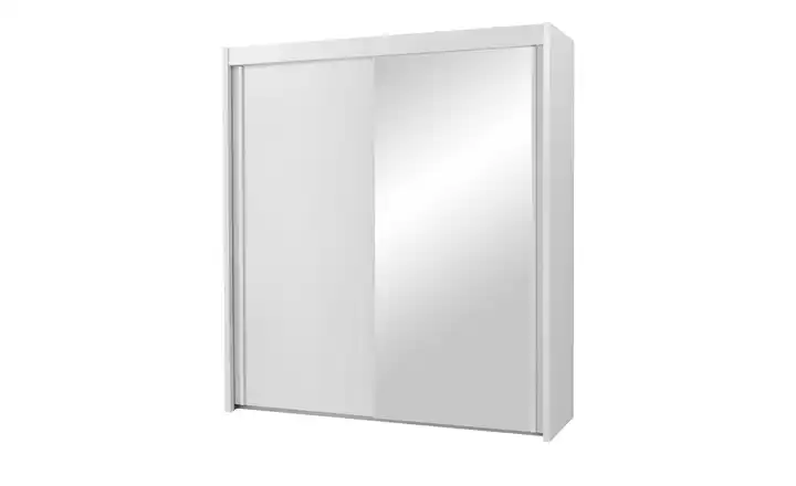Schwebetürenschrank mit Spiegel Regent 181 cm Weiß mit Spiegel