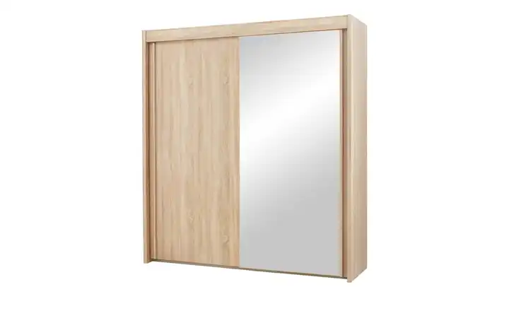 Schwebetürenschrank mit Spiegel Regent 181 cm Eiche Sonoma (Nachbildung) mit Spiegel