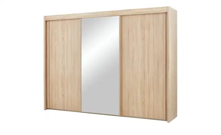 Schwebetürenschrank mit Spiegel Regent 300 cm Eiche Sonoma (Nachbildung) mit Spiegel