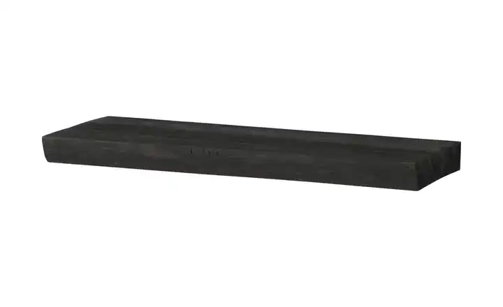 Wandbord mit Baumkante Farini 60 cm Pinie, Schwarz, gebeizt