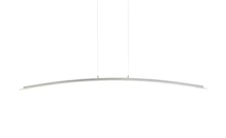 Fischer-Honsel LED-Pendelleuchte, Nickel-matt/Glas gebogen 