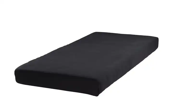 como Feinjersey-Spannbettlaken 2010 Schwarz 140x200 cm