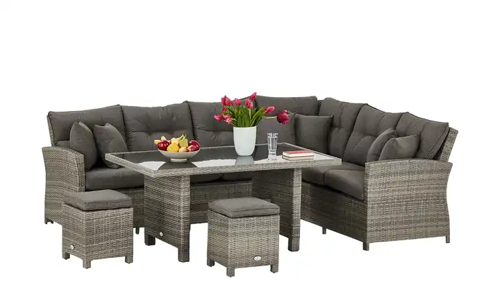 a casa mia Garten-Loungegruppe aus Polyrattan Bregenz