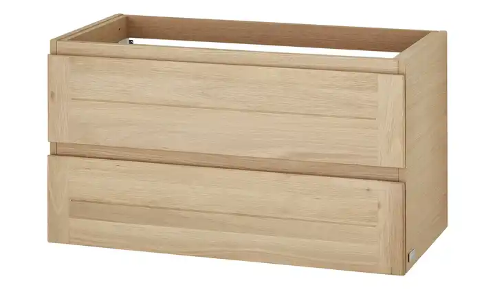 Wohnwert Waschtischunterschrank Capri Eiche, Weiß