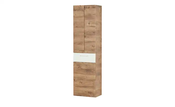 smart Hochschrank Onda Eiche (Nachbildung), Weiß