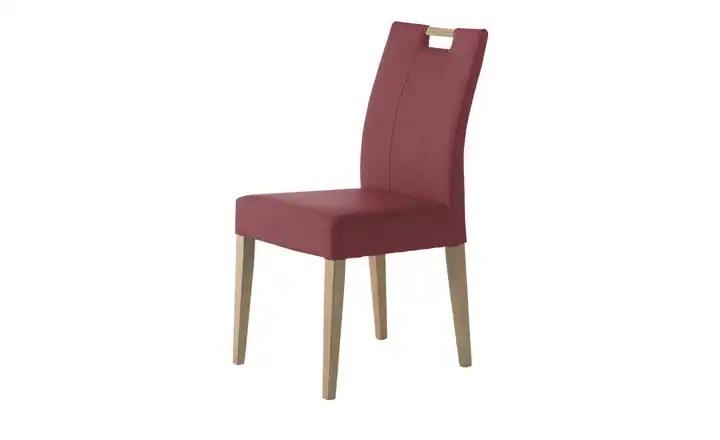Woodford 4-Fußstuhl mit Griff Viola Rot Griff Eiche