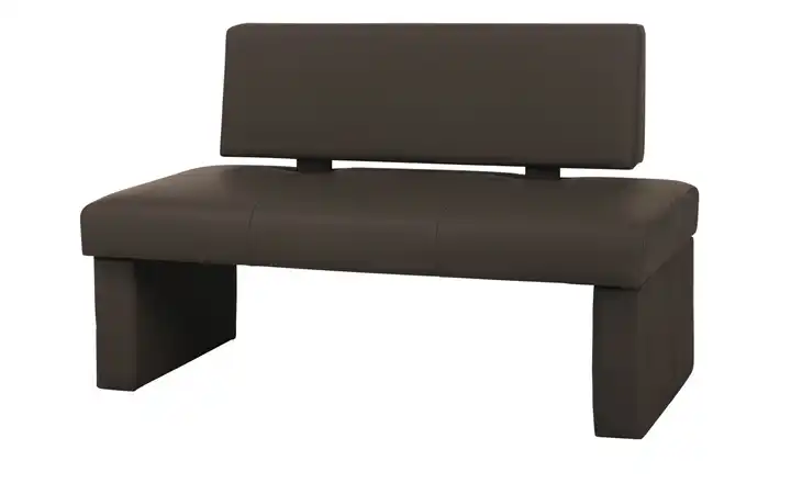 Woodford Kunstleder-Bank Seta Braun 150 cm mit Rücken