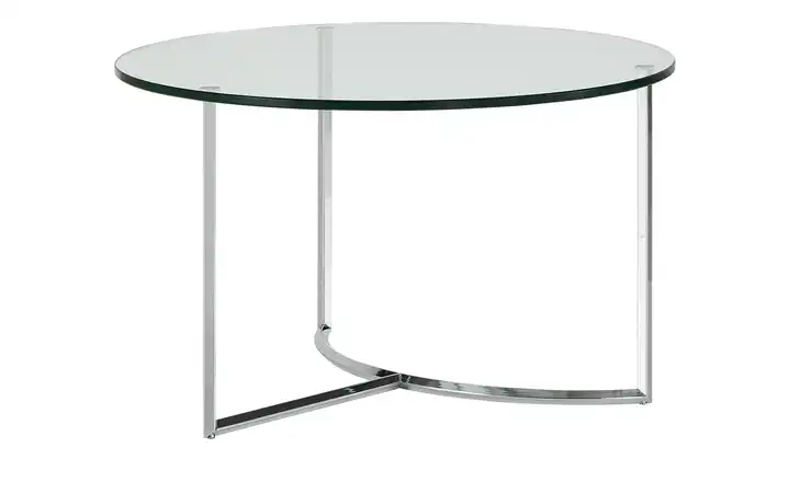 Couchtisch Hesel transparent verchromt Höhe ca. 42 cm