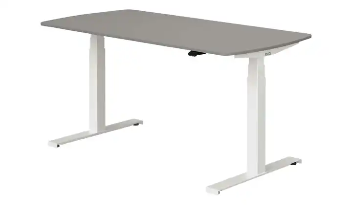 PAIDI Schreibtisch e-lion 150 cm Steingrau, Grau, Weiß