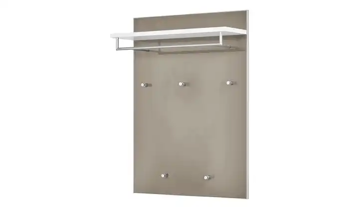 Garderobenpaneel Duna Taupe, Weiß