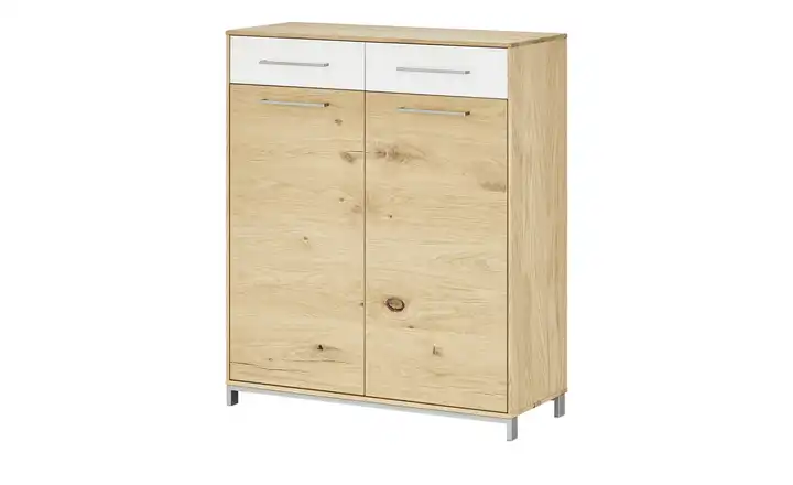 Woodford Schuhschrank Vista Weiß, Eiche 86 cm