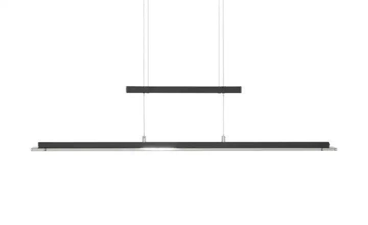 Fischer-Honsel LED-Pendelleuchte, schwarz-matt/Rauchglas 
