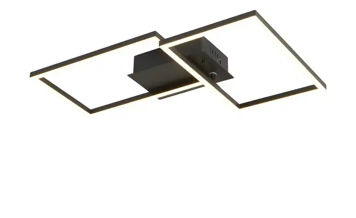 Meisterleuchten LED-Deckenleuchte 2-flammig, schwarz mit Fernbedienung 