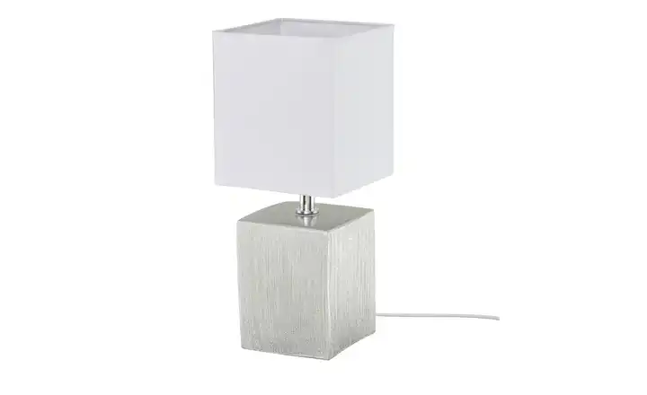 Fischer-Honsel Tischleuchte, 1-flammig, Keramik silber antik 