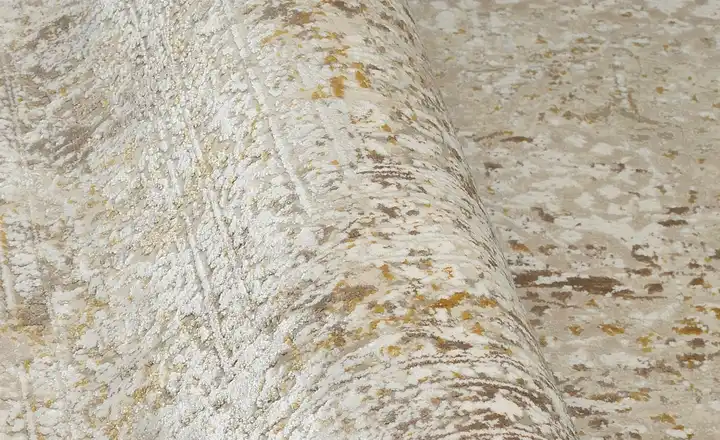 meinTeppich Kurzflorteppich Palermo Beige, Goldfarben 80x250 cm
