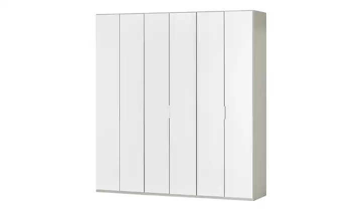 Wohnwert Falttürenschrank  Forum 225 cm 216 cm einheitliche Front glänzend, Weiß, Grau
