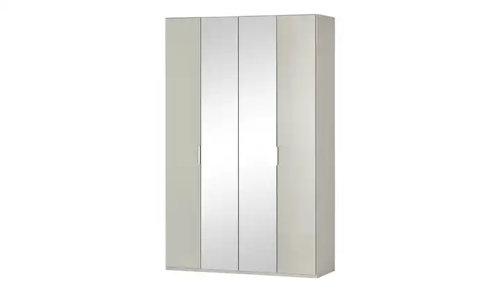 Wohnwert Falttürenschrank  Forum 150 cm 216 cm 1 Außenpaneel je Seite abgesetzt Steingrau, glänzend