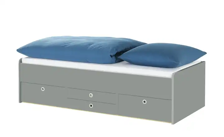 Schubkastenbett Grow Up 200 cm 90 cm Grau