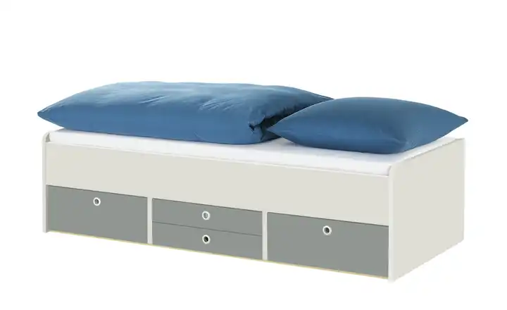 Schubkastenbett Grow Up 200 cm 90 cm Sand, Grau, Greige
