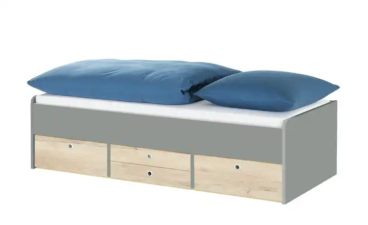 Schubkastenbett Grow Up 200 cm 120 cm Grau, Eiche (Nachbildung)