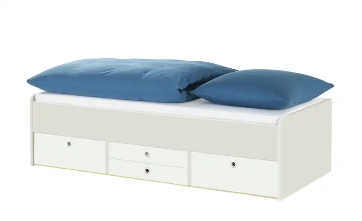 Schubkastenbett Grow Up 200 cm 120 cm Sand, Grau, Weiß, Greige
