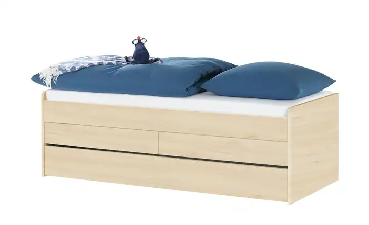 Duobett mit Stauraum Grow Up 90 cm Buche (Nachbildung)