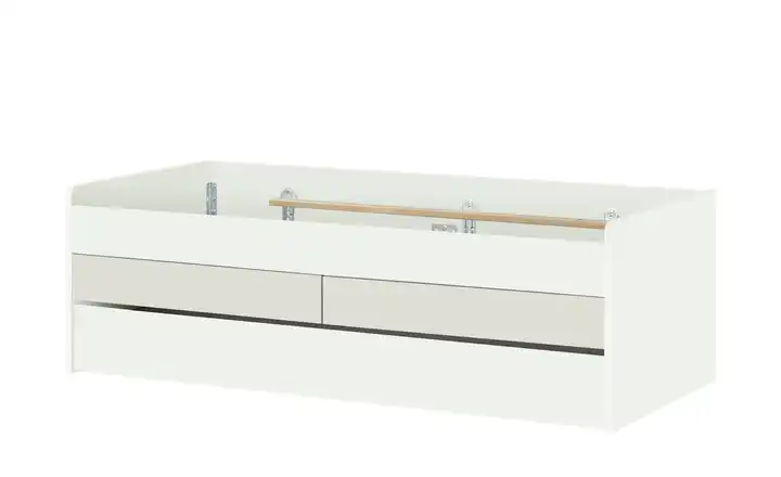 Duobett mit Stauraum Grow Up 90 cm Weiß, Sand, Grau, Greige