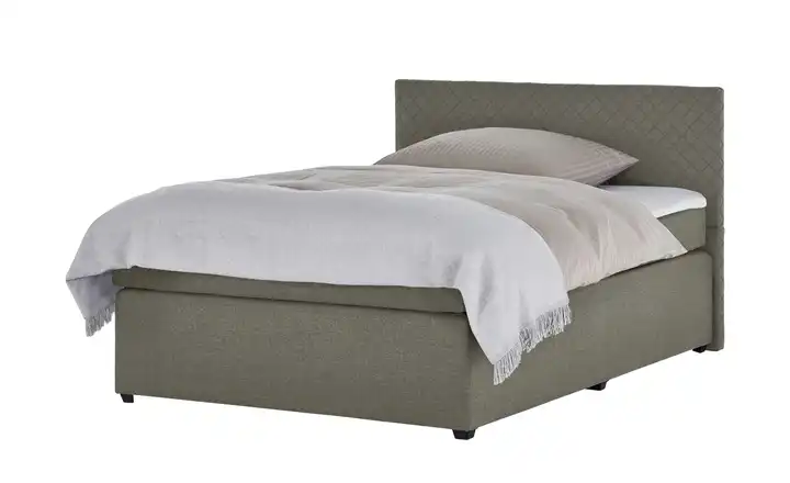 Boxspringbett Countess 140 cm Silbergrau