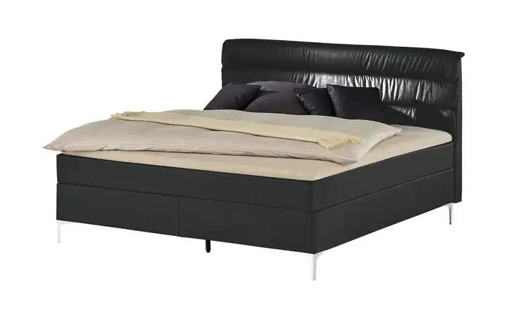 Boxspringbett Lina Schwarz 160 cm H2