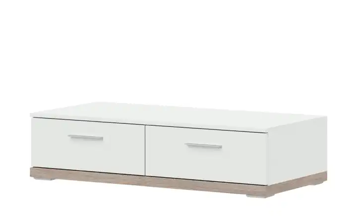 uno Lowboard Titan Weiß, Eiche sägerau (Nachbildung) 106 cm