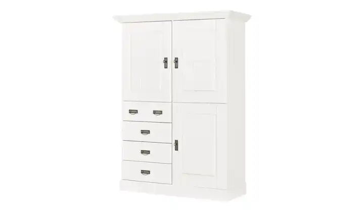 maison bleue Highboard Florian Weiß Türen aus Holz