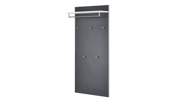 Garderobenpaneel Duna BH 80 x 170 cm Anthrazit, Weiß