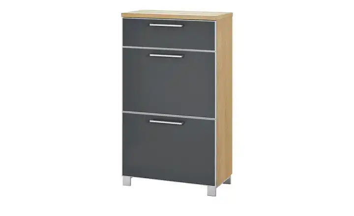 Schuhschrank Duna Anthrazit, Eiche bianco