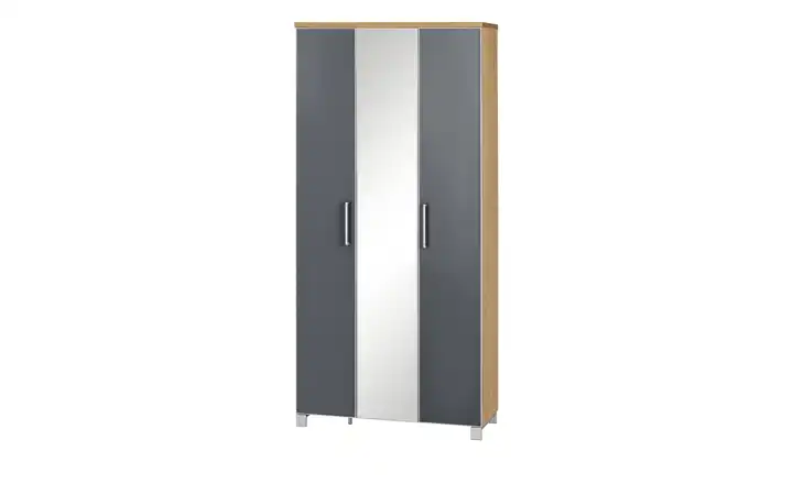 Dielenschrank Duna Anthrazit, Eiche bianco