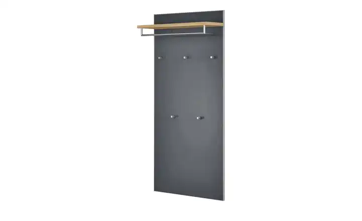 Garderobenpaneel Duna BH 80 x 170 cm Anthrazit, Eiche bianco