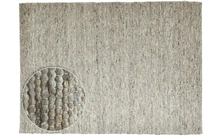 THEKO Handwebteppich Alpen Braun 200 cm 140 cm 140x200 cm