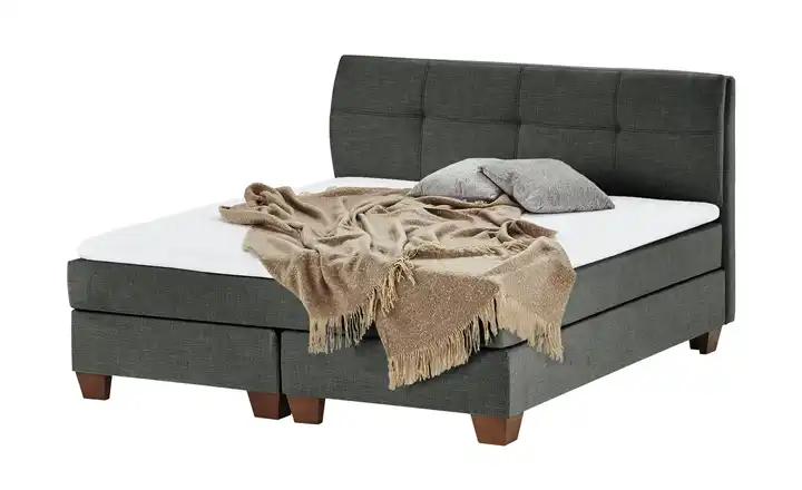 SKAGEN BEDS Boxspringbett Vegg Anthrazit 160 cm H2 & H3