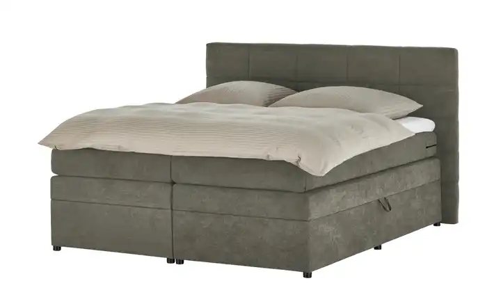 Boxspringbett mit Bettkasten Suffolk Schlamm