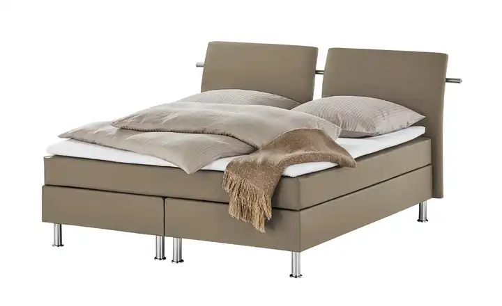 Boxspringbett Krom Taupe H2 & H3 180 cm