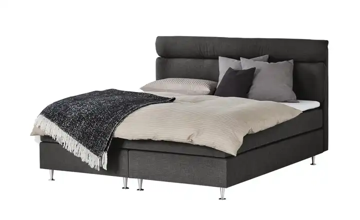 Boxspringbett Fero  Anthrazit H2 160 cm