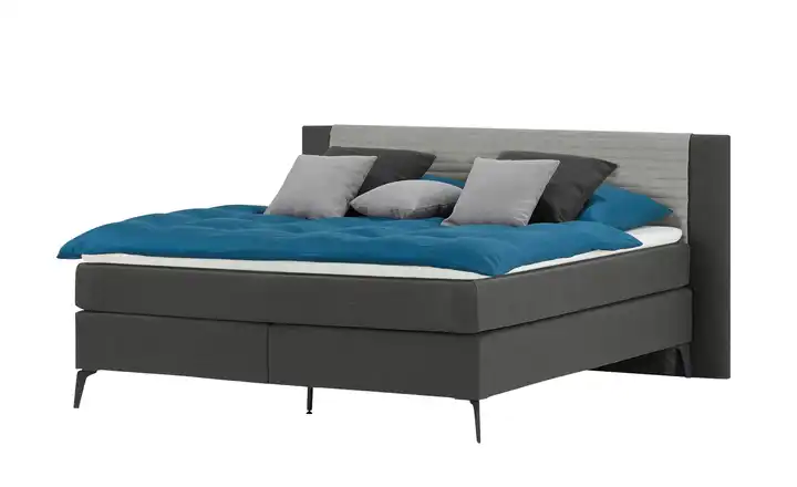 Boxspringbett Synda Anthrazit, Grau 180 cm H3