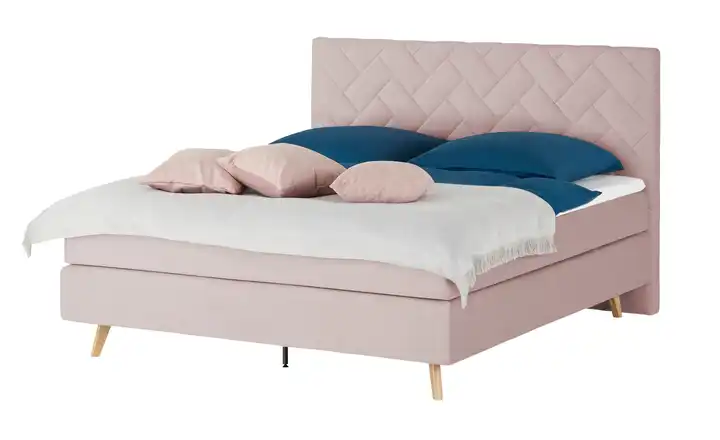 Boxspringbett Weave Rosa 200 cm H2 & H3