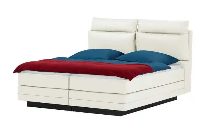 Motor-Boxspringbett Hardego Weiß 200 cm H2 & H3