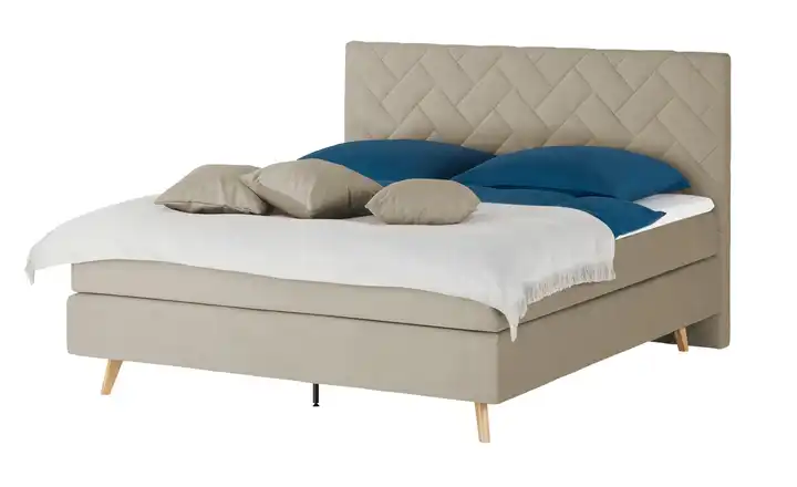 Boxspringbett Weave Beige 200 cm H2 & H3